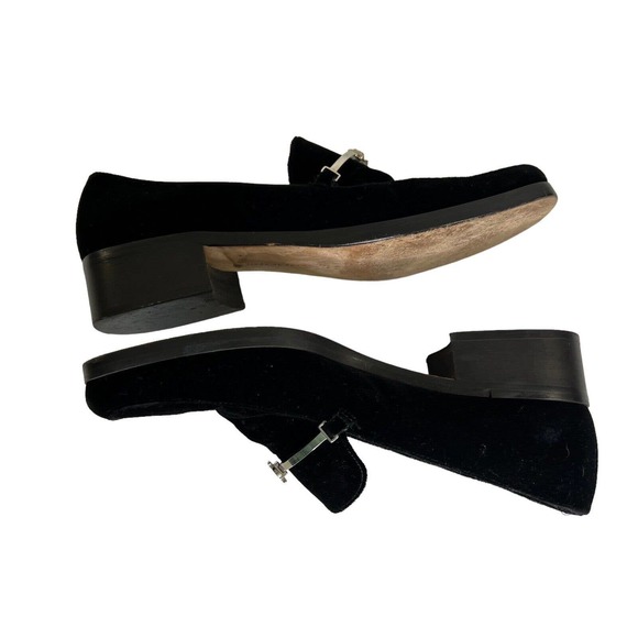Vintage Calvin Klein Womens Black Velvet Horsebit Loafer Size 8 - Picture 5 of 12